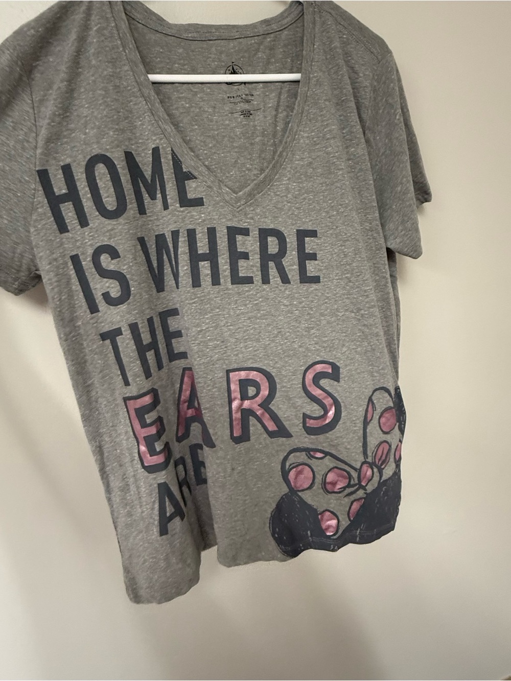 Disney Parks Heather Gray Minnie Ears Size Large Women’s T-Shirt